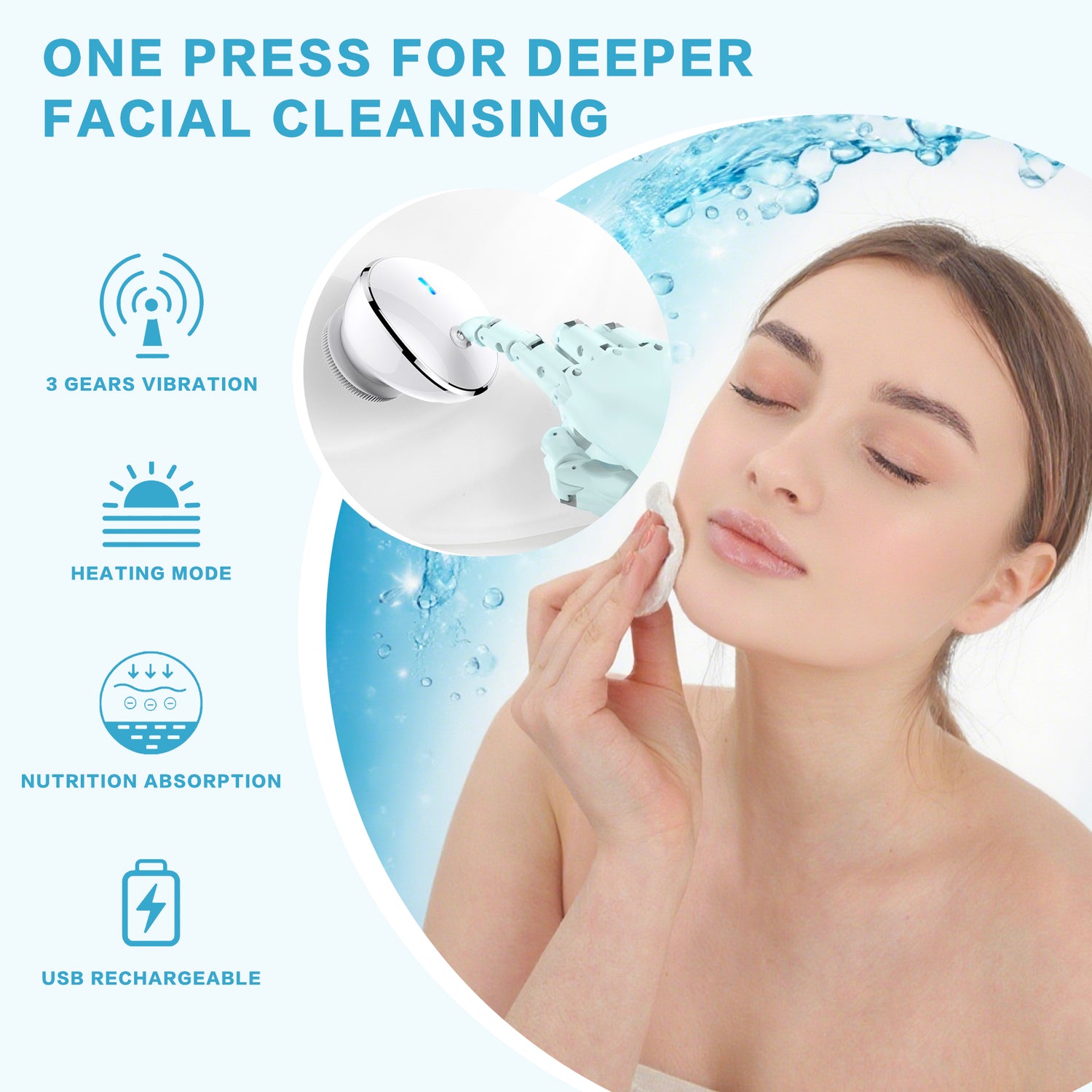 Facial Cleansing Massager Deep Clean | Professional Results at Home